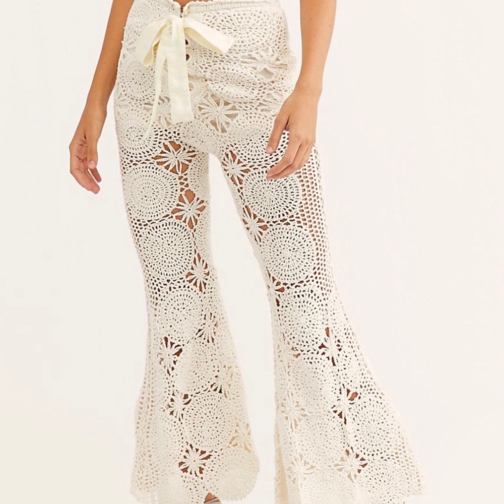 Dragonfly Crochet Flare Pants by Free People